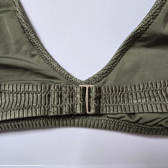 Aerie Halter Bikini Top Medium Green - Picture 3 of 4